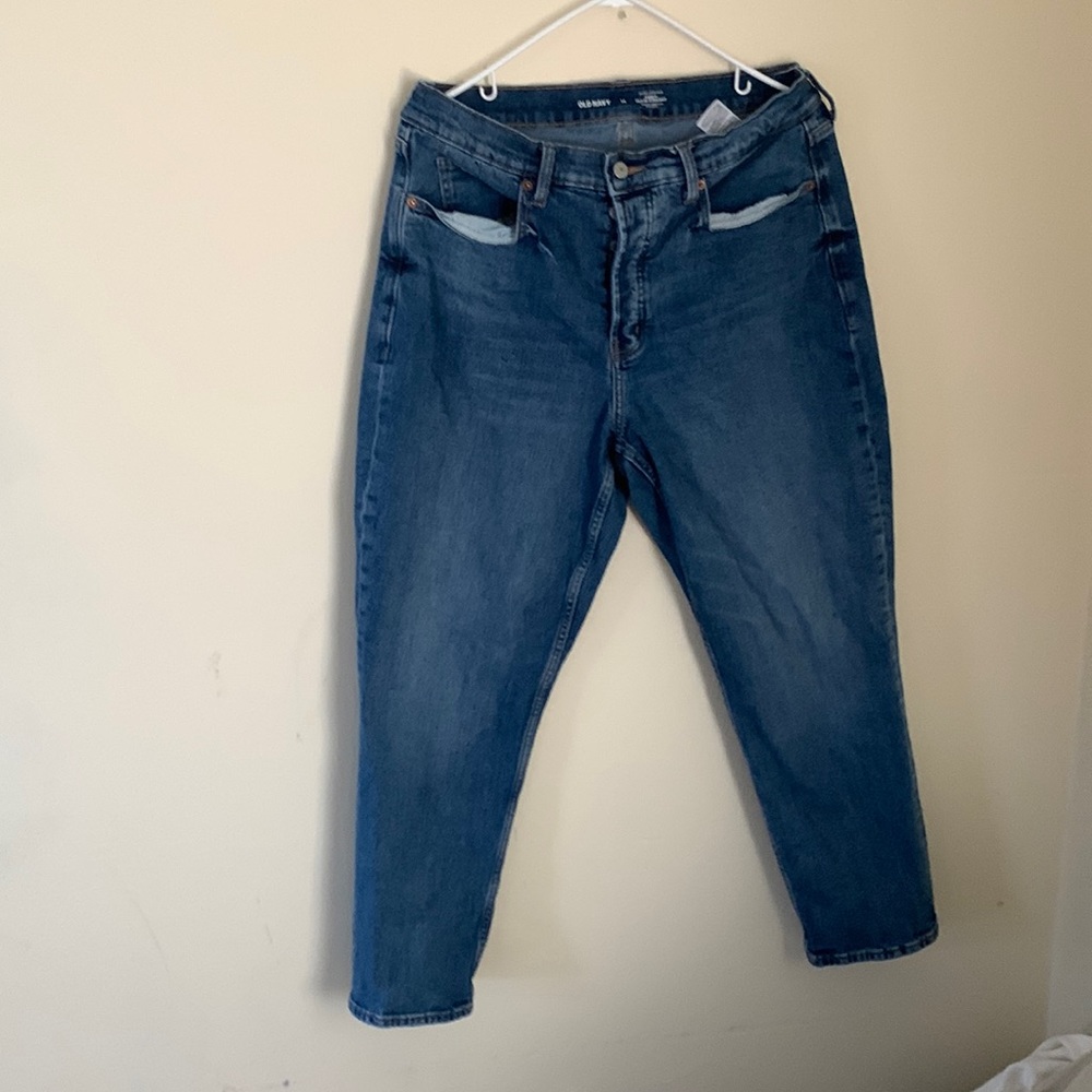 Curvy Extra High Waisted Blue Jeans